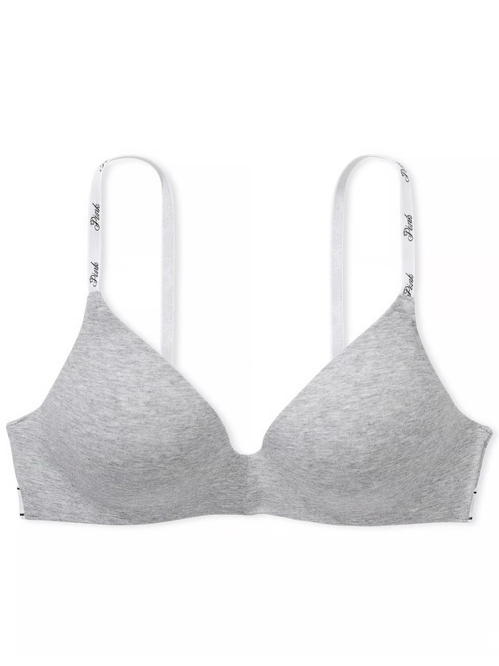 PINK Victoria's Secret Wear Everywhere Heather Gray Wireless T-Shirt Bra Sz 32C